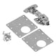 thumbnail image 2 of Uadme Placa De Reparación De Bisagras, Juego De Accesorios De Mantenimiento De Acero Inoxidable para Gabinete De Puerta, 2 of 8