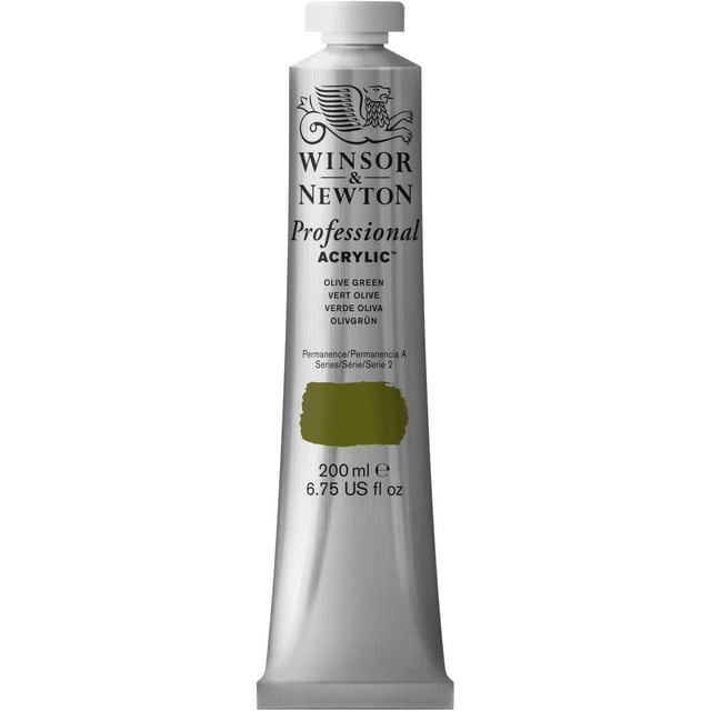 Pintura acrílica Winsor & Newton 200 ml verde oliva