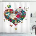 thumbnail image 1 of Ambesonne Love Shower Curtain, Love Doodle Hearts, 69"Wx70"L, Multicolor, 1 of 3