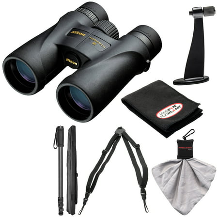 Nikon Monarch 5 12x42 ED ATB Waterproof/Fogproof Binoculars with Case + Harness + Tripod Adapter & Monopod + Kit