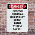 thumbnail image 4 of (2 Pack) Livestock Guardian Dog On Duty OSHA Danger Sign 10 Inch X 14 Inch Indoor / Outdoor Rust-Free Aluminum Metal Signs for Workplace, Workshop, and Construction Site, Made in the, 4 of 8