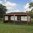 thumbnail image 2 of Outsunny 18.7' x 9.4' Party Tent, Garden Canopy Event Shelter, Coffee, 2 of 10