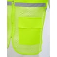 thumbnail image 5 of TiaoBug Men Women High Visibility Reflective Safety Vest Breathable Mesh Zipper Vest Work Outdoor Activities Fluorescent Yellow 170-L, 5 of 7