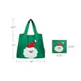 thumbnail image 2 of Wrapables Medium Foldable Tote Nylon Reusable Grocery Bag (Set of 2), Santa, 2 of 7