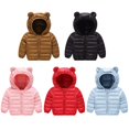 thumbnail image 2 of Ropa de invierno para bebés, parkas de algodón con orejas de oso, chaqueta con capucha para niños, abrigos para la nieve para niños pequeños Sincero Hogar, 2 of 6