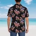 thumbnail image 4 of Fotbe Bouquet Camisa Hawaiana para Hombre Unisex – Camisa Casual de Verano con Botones de Manga Corta de Algodón y Lino,Medium, 4 of 7