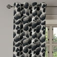 thumbnail image 3 of Ambesonne Stone Print Grommet Curtain, Boulder Coastal Pattern, 50"x60", Dark Grey and Dimgray, 3 of 5