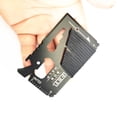 thumbnail image 2 of Survival Card Tool Compact Size Rustproof Reusable Portable Widely Used Multifunctional Stainless-Steel Camping 14-in-1 Tiny Pocket Survival Multi-tool Card Camping Supplies, 2 of 7