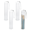 thumbnail image 2 of 12 Pack Extendable Plastic Paint Brush Case, Clear Long Paint Brush Holder Tube, Storage Pencil Container, 2 of 8