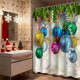 thumbnail image 4 of Cortina de ducha navideña con ganchos | Decoración navideña para el baño | Tela de poliéster impermeable con diseños festivos de árboles y bolas, 4 of 6