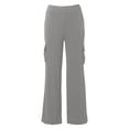 thumbnail image 4 of FYDUU Yoga Flare Leggings For Women High Waisted Casual Cargo Pants Fashion Thermal Winter Hiking Workout Leggings With Pockets Comfy Trousers, 4 of 5