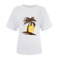 thumbnail image 7 of Teissuly Women's Fashion Crewneck Printed Short Sleeve T-shirt Casual Loose Shirt Tops, 7 of 7