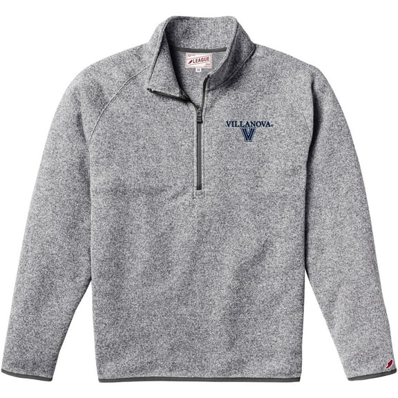 Men's League Collegiate Wear  Heather Gray Villanova Wildcats Saranac Raglan Quarter-Zip Jacket