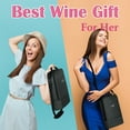 thumbnail image 3 of Tirrinia Insulated 2 Bottle Wine Carrier Tote Cooler Bag for Travel Picnic Padded Champagne Glass, Unique Mothers Day Gifts, 3 of 7