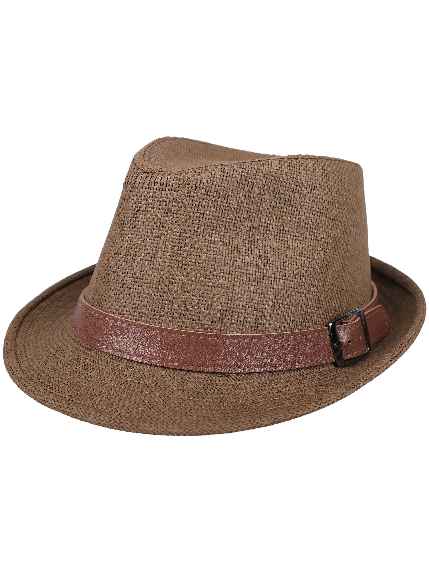 Panama Style Fedora Straw Sun Hat with 