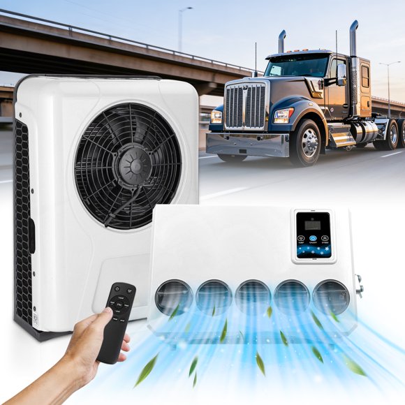 Aire Acondicionado Split para Vehículos 12V/24V DC 6600‑10500 BTU, para Camión, RV, Autocaravana, Excavadora y Vehículos Agrícolas