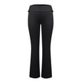 thumbnail image 5 of SKSloeg Womens Leggings High Waisted Fold Over Stretchy Low Rise Bootcut Yoga Pants Tummy Control Workout Y2k Bell Bottom Flare Leggings Black L, 5 of 6