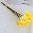 thumbnail image 4 of Ounissouiy Narcisos de seda artificial Toque real Ramo falso Flores Boda Decorativo Hogar Vacaciones Oficina Adornos Amarillo Type3 NO3, 4 of 6