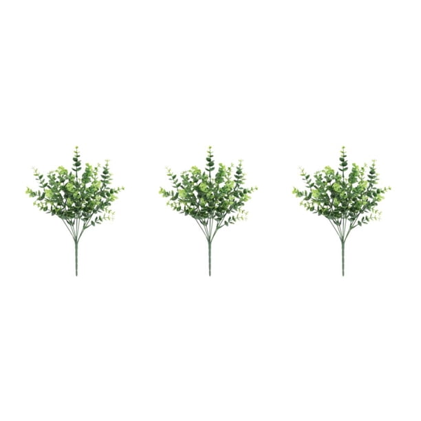 Inteprter Flor artificial ecológica verde para la decoración del hogar: bajo mantenimiento Aspecto realista Fácil 7 Hierba Lysimachia Type1 NO1