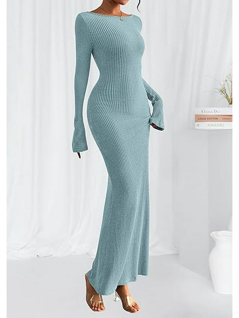 boat neck bodycon maxi dress Satin Boat-Neck Twist-Back Maxi Dress in Black - XS