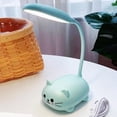 thumbnail image 1 of Genyerl LED Desk Lamp for Kids,Mini Cat Night Light, Cute Cat Foldable USB Rechargeable Reading Light Bedroom Children's Bedside Study (Blue), 1 of 7