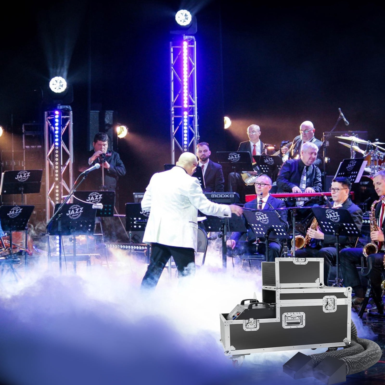 2000W Low Lying Fog Machine, Fog Machine with DMX Remote Control Professional fog machine Water Based Fog Machine, Perfect for Wedding, Halloween, Party and Smoke Stage Effect