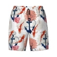 thumbnail image 4 of Lsque Mens Swim Trunks Koi Fish And Corals Pattern - Bathing Suit Compression Liner - Beach Swim Shorts Swimwear - (S-3XL) - Stretch Quick Dry -3X-Large, 4 of 9