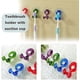 thumbnail image 4 of Juego de 4 soportes para cepillos de dientes con ventosa de dibujos animados, reutilizables, resistentes al agua y montados en la pared para el baño de los niños, 4 of 5