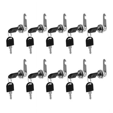 10 Set Security Lock Metal Cylinder Cabinet Locker Cam with Keys Mailbox Drawer 16mm