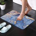 thumbnail image 3 of Diatomaceous Earth Bath Mat,Blue gold marble Soft Wrinkle Free Bathroom Floor Rugs Non-Slip Volume Super Absorbent Fast Drying for Bathroom Kitchen Door mat,Eco-Friendly Easy to Clean（43cmx70cm）, 3 of 6
