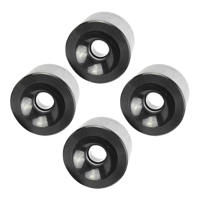 S SERENABLE 4Pcs Longboard Wheels Set Replacement 70x51mm PU Roller Repair Maintenance Parts Black