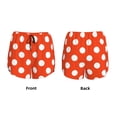 thumbnail image 3 of Disketp Orange And White Polka Dot1 Women's Shorts Workout Shorts for Athletic Gym Running Shorts with Phone Pockets-Small, 3 of 7