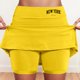 thumbnail image 2 of Falda culotte de talle medio para mujer: cintura elástica, bolsillos laterales, diseño fluido en capas, falda estampada informal para el verano., 2 of 6