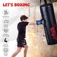 thumbnail image 4 of Topcobe 5 Pieces 40Lbs Filled Punching Boxing Set with Jump Rope and Gloves, Boxing Equipment, Speed Bag for Training, Stress Relief & Fitness, Black, 4 of 9