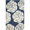 thumbnail image 5 of SAFAVIEH Cambridge Permelia Geometric Floral Wool Area Rug, Navy/Ivory, 6' x 6' Round, 5 of 10