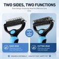 thumbnail image 5 of Vivanchor Pet Pro, Double-Sided Pet Pro Grooming Tool, Pets Knotter Dogs and Cats for Grooming Hair Pets Tools, Pet Grooming Tool for Removing Loose Hair, Mats, Tangles Undercoat (blue+comb), 5 of 7