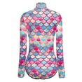 thumbnail image 2 of YUUMIN Ladies Mermaid One Piece Swimsuits Upf 50+ Long Sleeve Monokini Swimwear Pink&Blue 4XL, 2 of 6