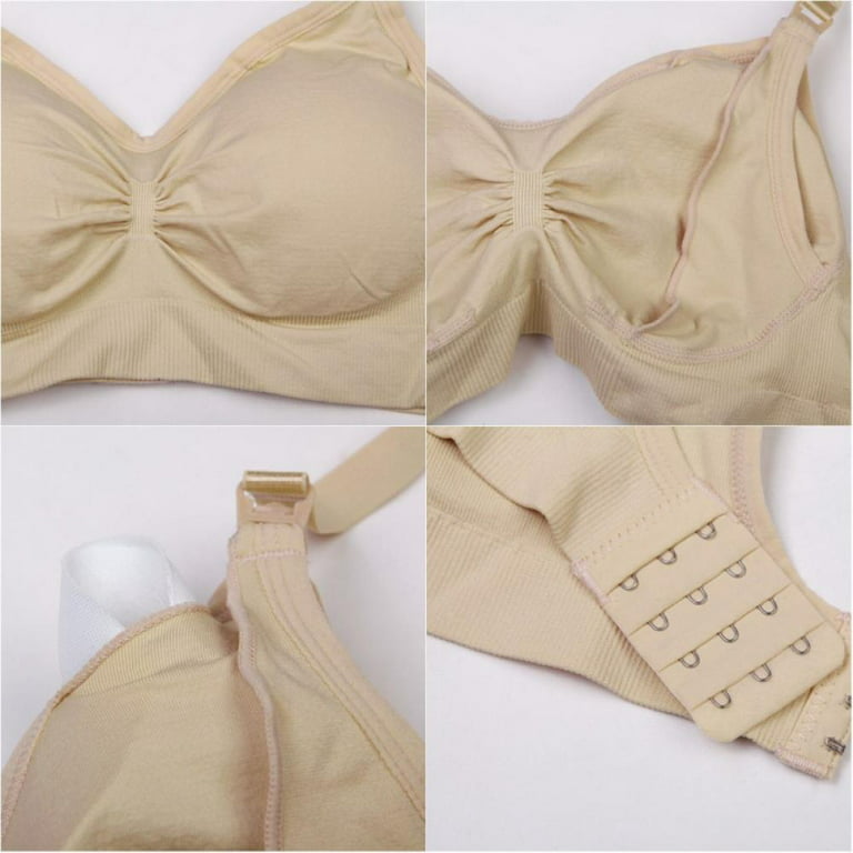 Women's Seamless Nursing Bra Front Button Padded Maternity Breastfeeding  Bra(Regular & Plus Size)