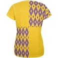 thumbnail image 2 of Mardi Gras Party Purple and Gold All Over Womens T-Shirt - Large, 2 of 2