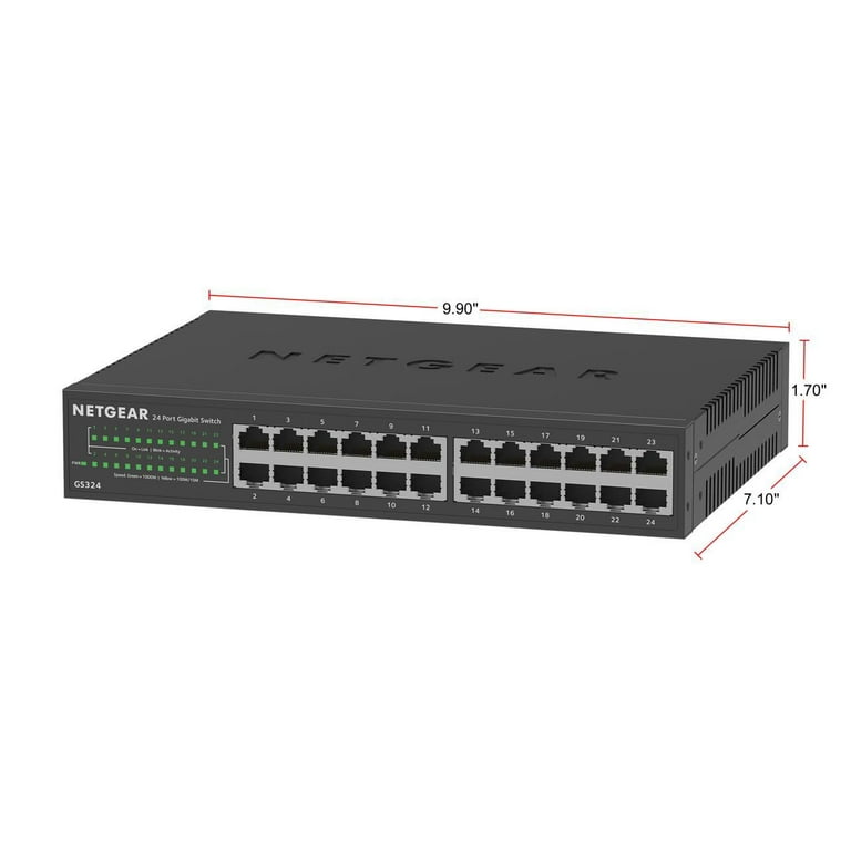 NETGEAR 24-Port Gigabit Ethernet Unmanaged Switch (GS324