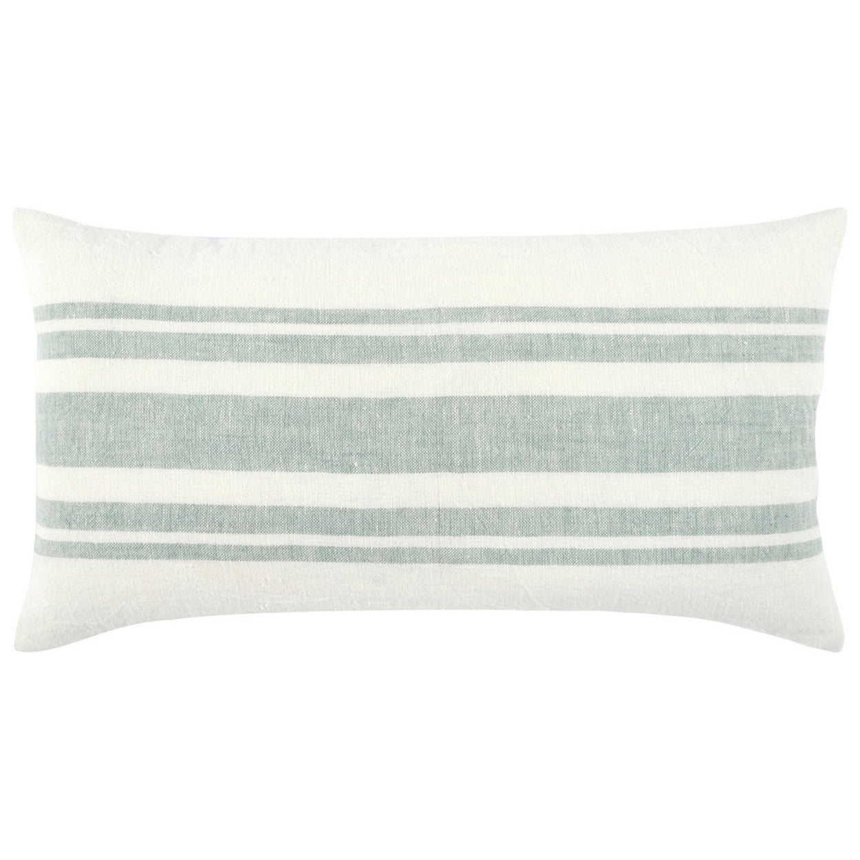 14 x 26 Accent Lumbar Throw Pillow, Stripe Design, Eucalyptus, White ...