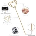thumbnail image 2 of Gold Heart Picks, Exquisite Floral Card Holder Sticks for Catering Events, High-Quality Metal Ensuring Durability and Style, 2 of 6