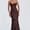 Brown, variant on WrongDuck Women's Bodycon Maxi Dress 2026 3D Satin Floral Mesh Formal Long Evening Dress Wedding Guest Cocktail Prom Party