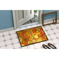 thumbnail image 4 of Abstract Flowers in Oranges and Yellows Door Mat, 4 of 4