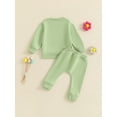 thumbnail image 4 of Suealasg 2Pcs Toddler Baby Brother Sister Matching Birthday Outfits Set 3M 6M 1T 2T 3T Long Sleeve Letter Print Sweatshirt +Sweatpants Infant Boys Girls Casual Fall Clothes, 4 of 7