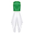 thumbnail image 5 of Aislor Men Character Arabian Prince Vest Outfits Open Front Waistcoat Top With Harem Pants Set Green White XL, 5 of 7