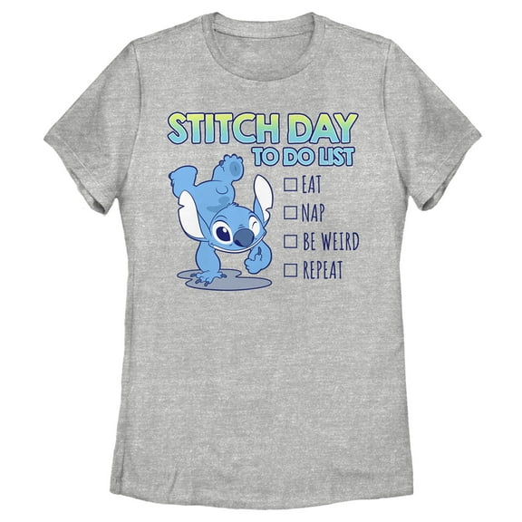 Women's Lilo & Stitch To Do List Graphic Tee Athletic Heather Medium