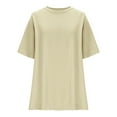 thumbnail image 3 of Erwazi Womens Oversized T Shirts Crew Neck Short Sleeve Basic Tees Summer Tops Casual Loose Shirts Tunic, 3 of 6