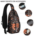 thumbnail image 2 of Sling Backpack,Witch Pumpkin Halloween Pattern Crossbody Bag with Water Bottle Holder,Waterproof Sling Bag for Men/Women with Chest Phone Holder for Hiking,Travel, 2 of 6