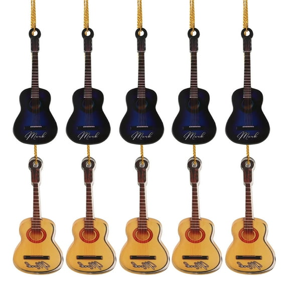 HONMEET Guitar Tree Ornament Mini Guitar Model Acrylic 10pcs